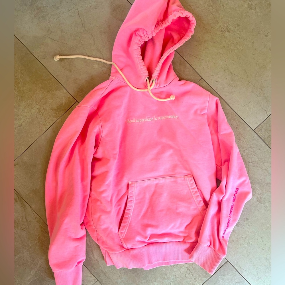 Super Soft Pink Hoodie By Diesel